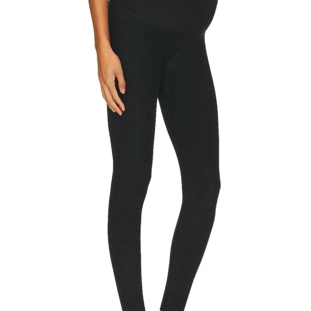 Spacedye love the bump maternity midi leggings in Darkest night